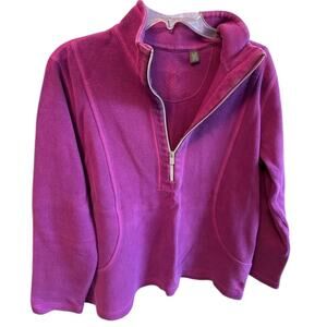 Tommy Bahama Women’s Large Half zip Aruba Sweatshirt, Magenta